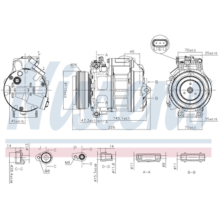 Nissen A/C Compressor, 890329 890329